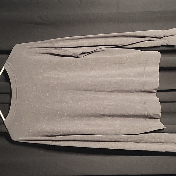 Mudd Jrs Large Distressed Front Tie Sweater Long Sleeve Top Gray Brown - Picture 8 of 9